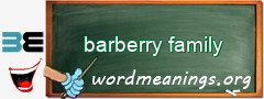 WordMeaning blackboard for barberry family